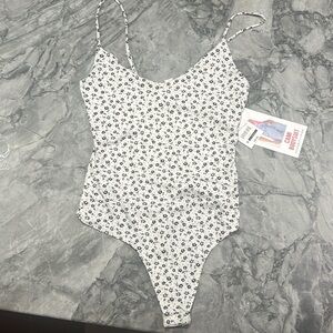 Cami Bodysuit NWT! Black / White Size Medium